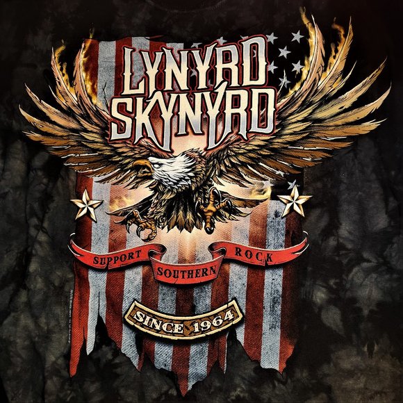 Lynyrd Skynyrd Support Southern Rock Mineral Wash Official T-Shirt 2XL XXL NWT - Picture 2 of 4